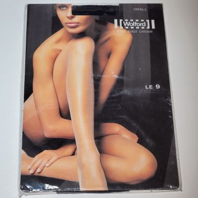 Wolford LE 9 tights panty 10214 black small 96perc nylon 4perc cotton Austria new